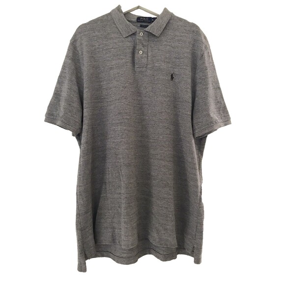 Polo Ralph Lauren Gray Cotton Short Sleeve Polo Shirt Men’s XL Neutral Classic - Picture 1 of 7